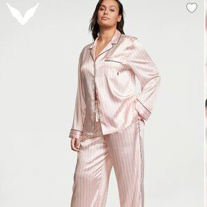 Brand New Victoria's Secret Signature Satin Long Pajama Set L